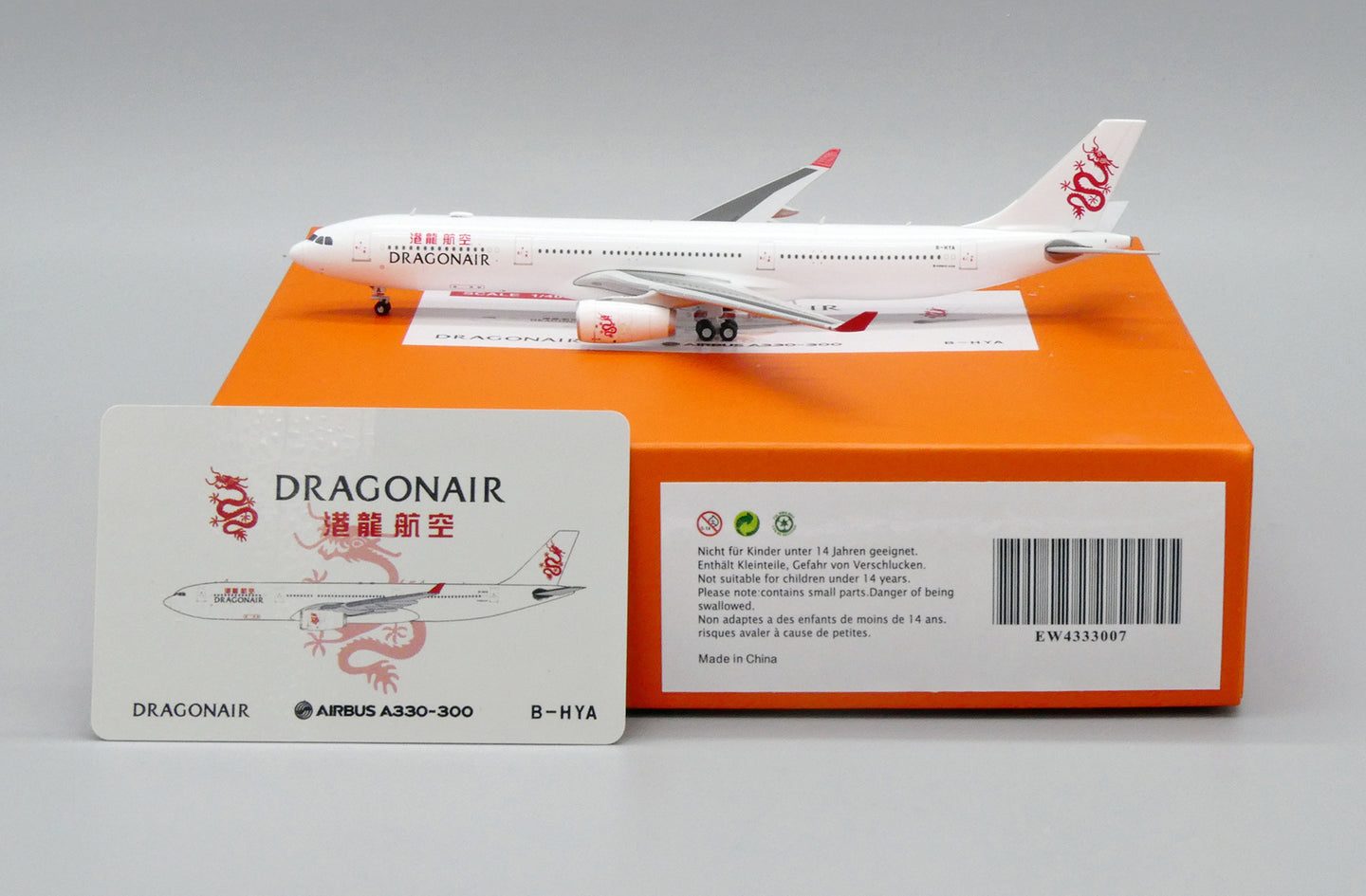 JC WINGS A330-300 DRAGONAIR REG: B-HYA
