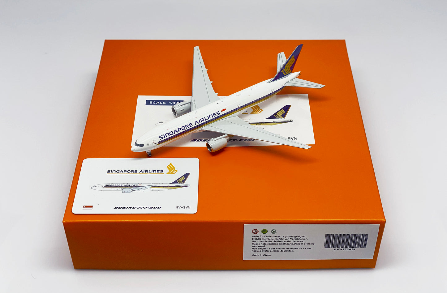 JC WINGS B777-200 SINGAPORE AIRLINES REG: 9V-SVN