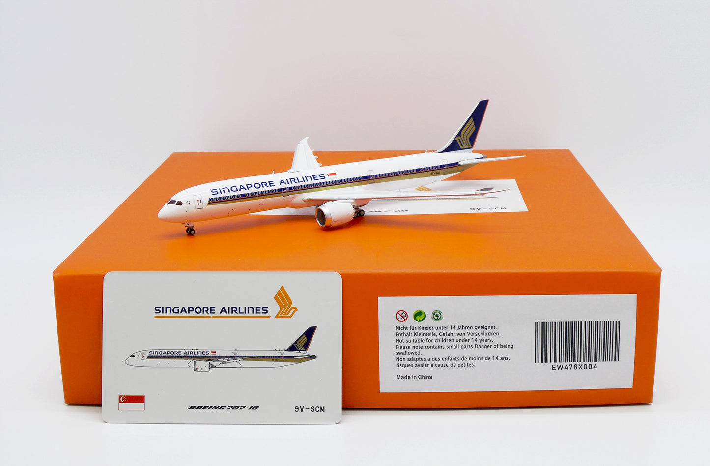 JC WINGS B787-10 SINGAPORE AIRLINES DREAMLINER REG: 9V-SCM