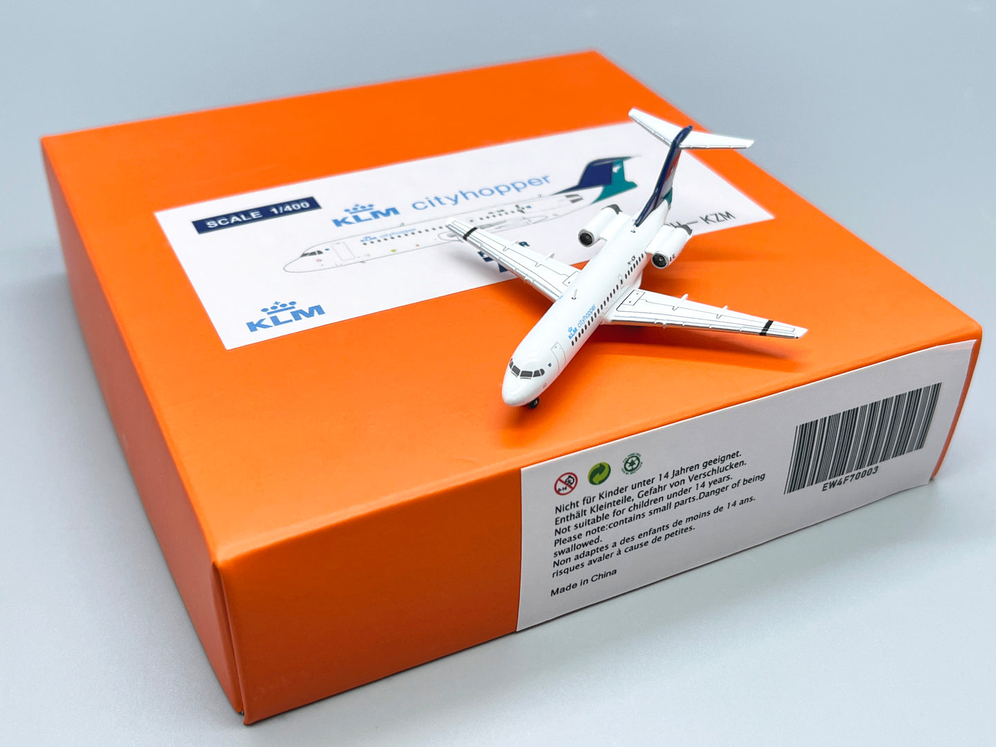 JC WINGS FOKKER 70 KLM CITYHOPPER "SILKAIR HYBRID LIVERY" REG: PH-KZM