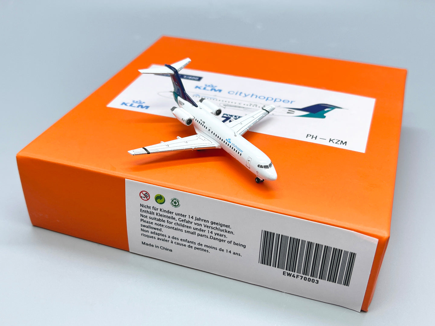JC WINGS FOKKER 70 KLM CITYHOPPER "SILKAIR HYBRID LIVERY" REG: PH-KZM