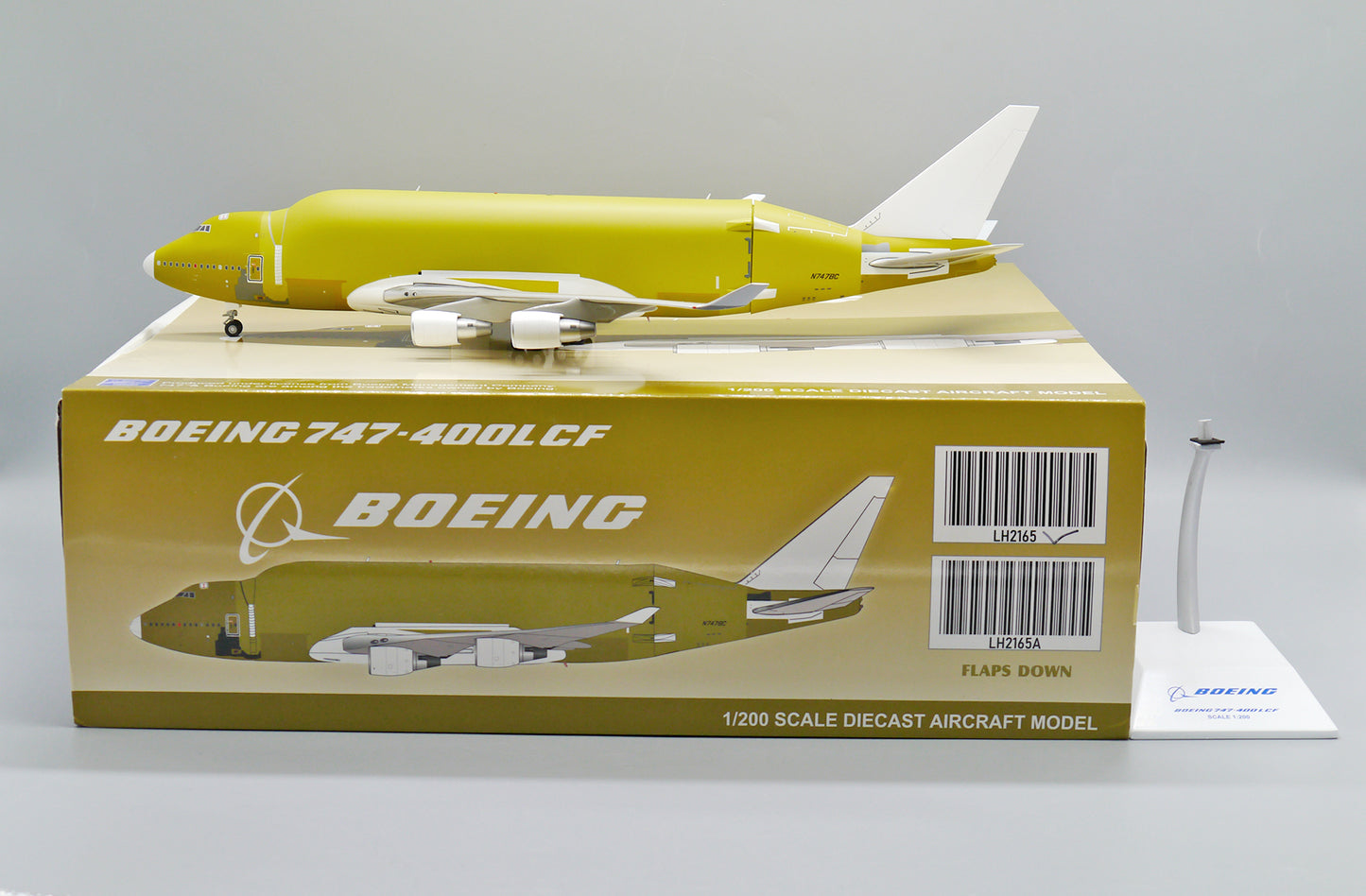 JC WINGS B747-400LCF BOEING COMPANY "BARE METAL" REG: N747BC