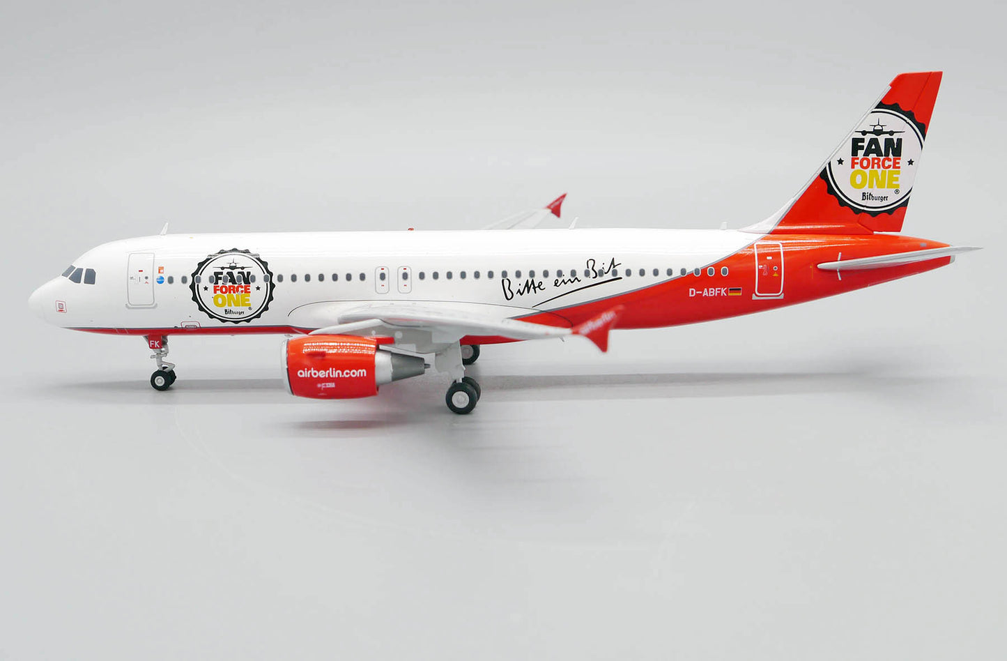 JC WINGS A320 AIR BERLIN "FAN FORCE ONE" REG: D-ABFK