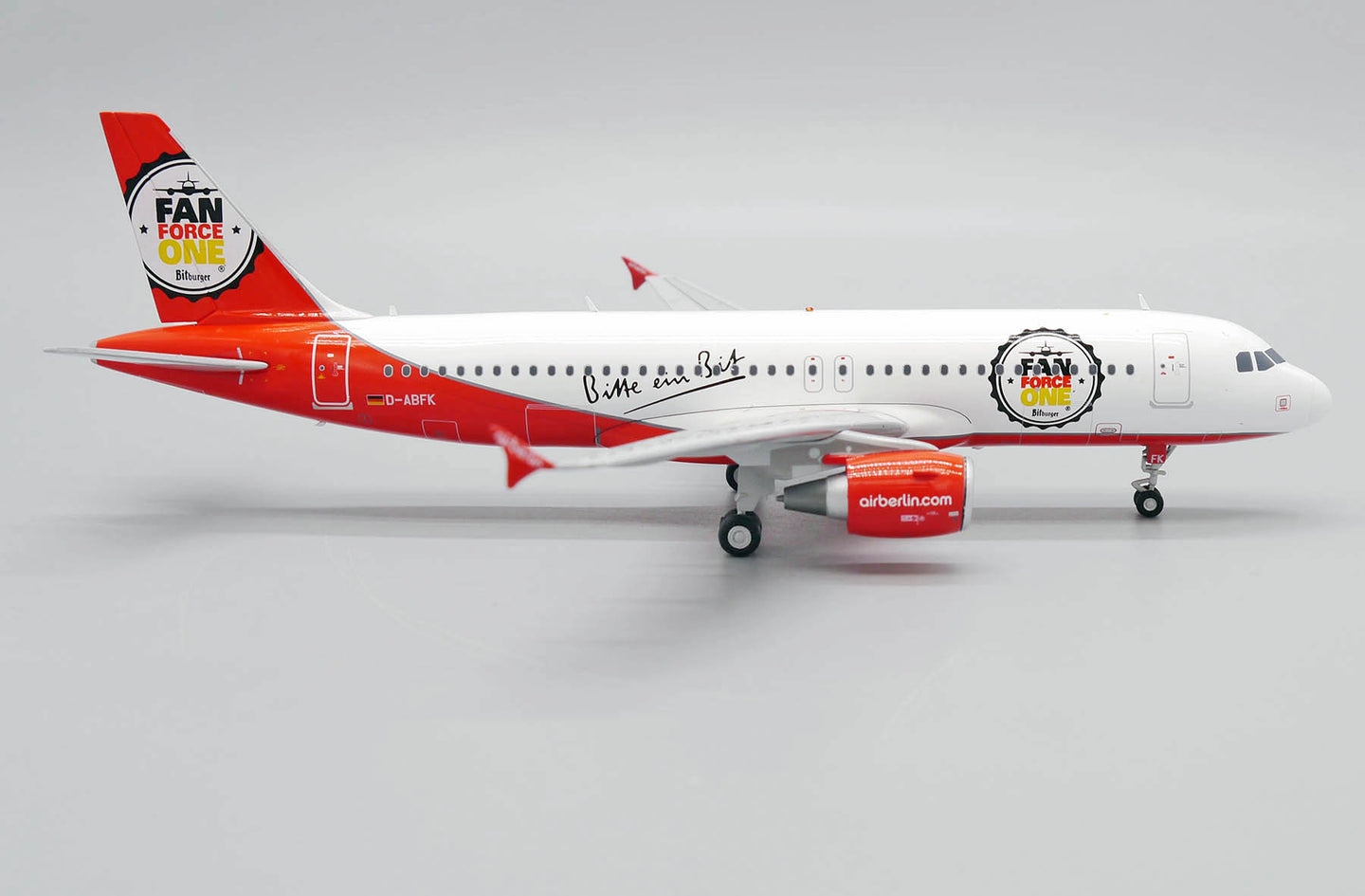 JC WINGS A320 AIR BERLIN "FAN FORCE ONE" REG: D-ABFK