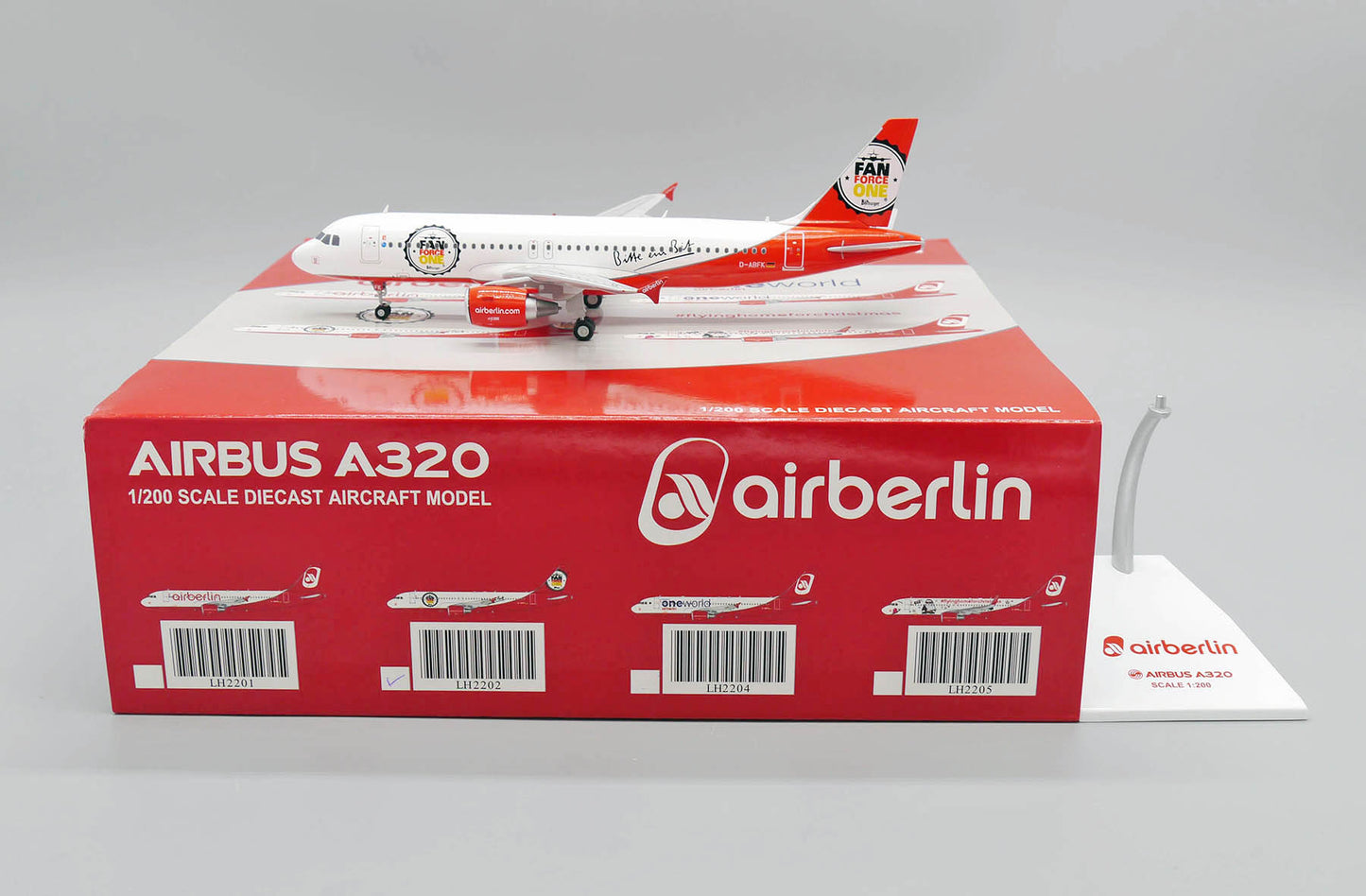 JC WINGS A320 AIR BERLIN "FAN FORCE ONE" REG: D-ABFK