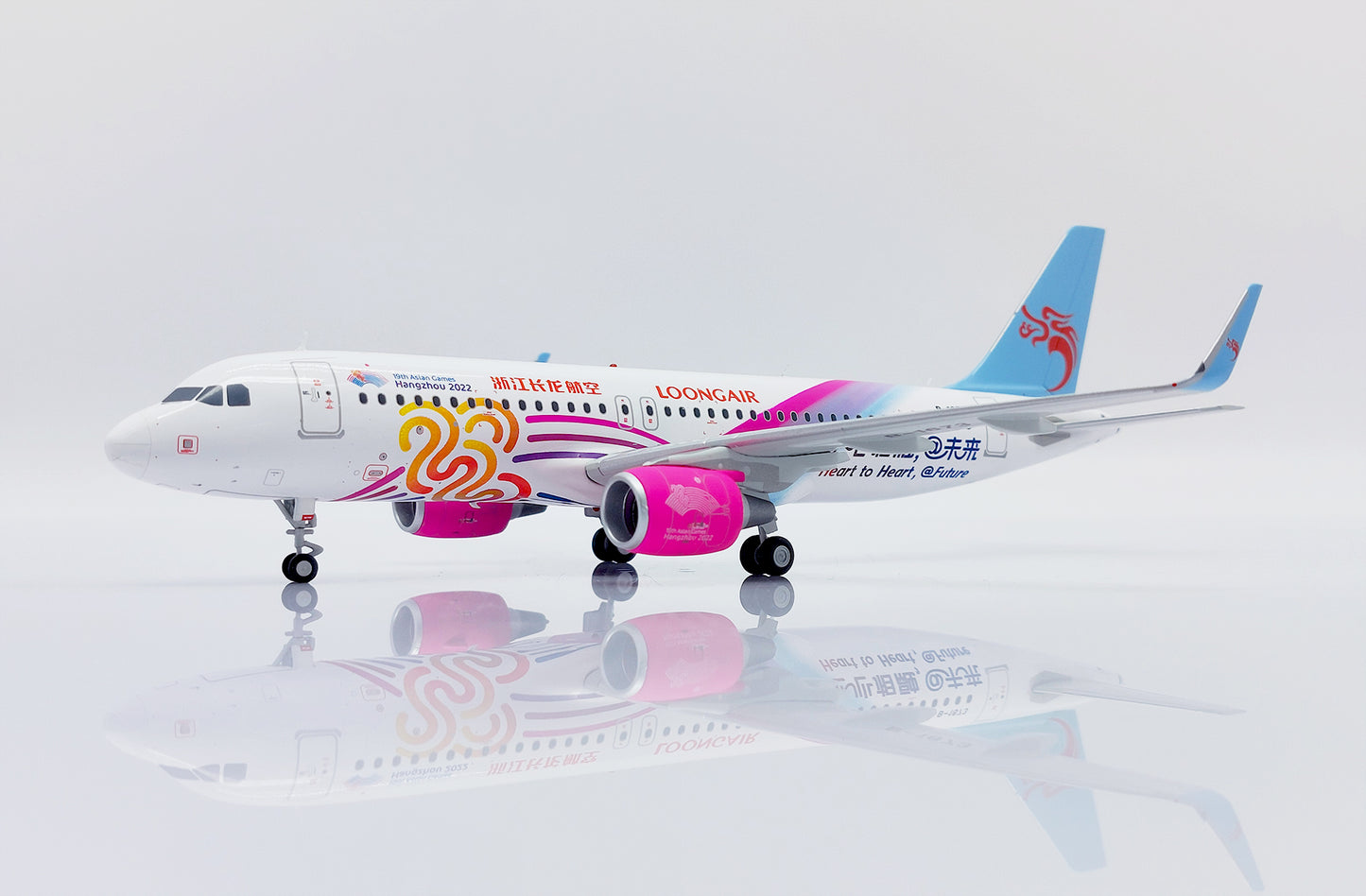 JC WINGS A320 LOONGAIR "HEART TO HEART FUTURE" REG: B-1673