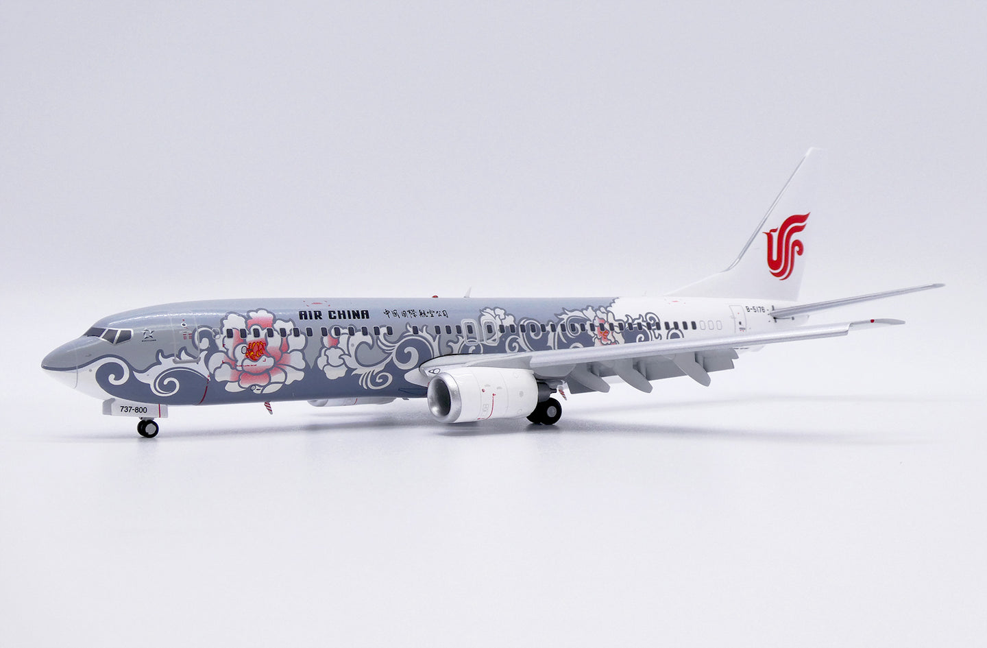 JC WINGS B737-800 AIR CHINA "SILVER PEONY" (FLAPS DOWN) REG: B-5176