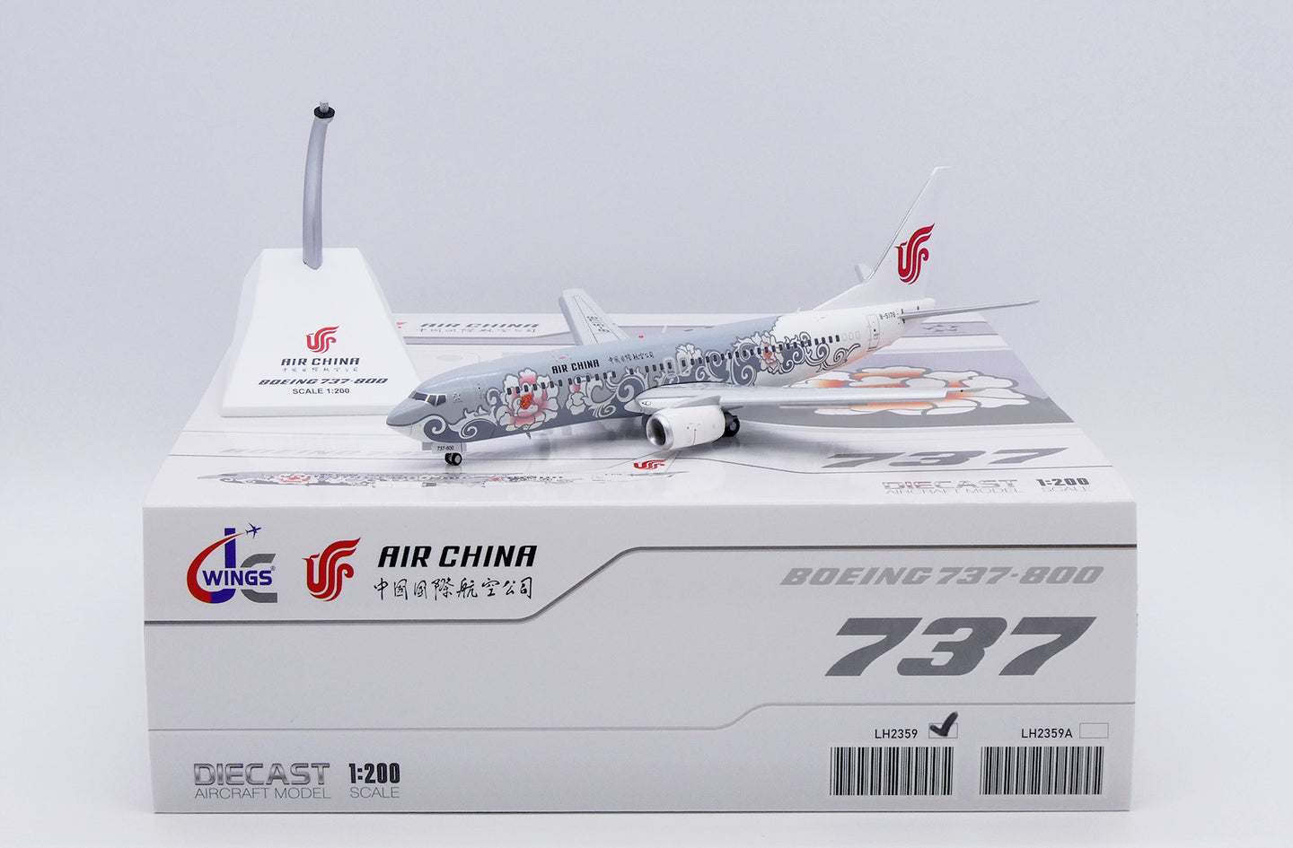 JC WINGS B737-800 CHINA AIR "SILVER PEONY" REG: B-5176