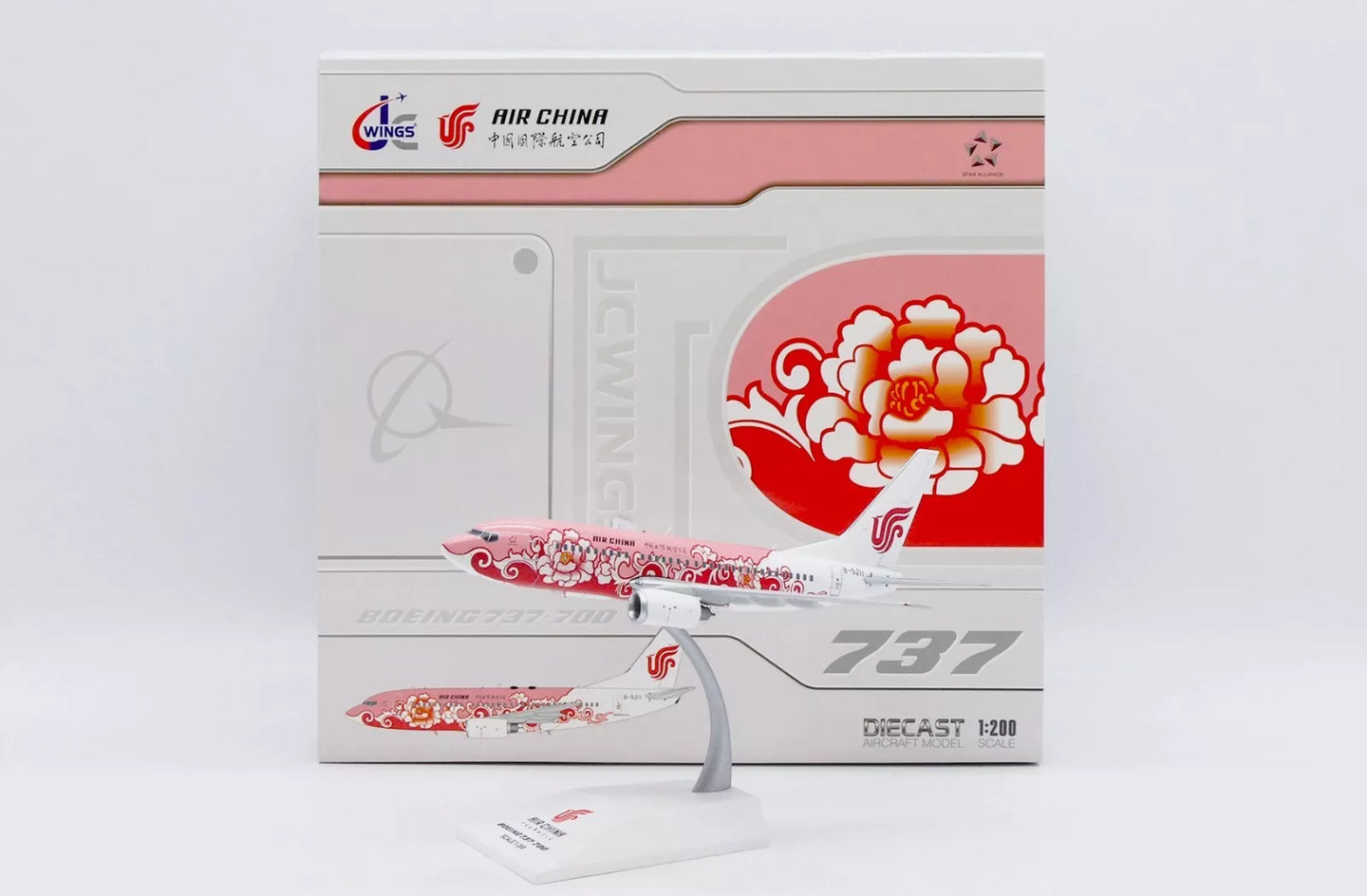 JC WINGS B737-700 AIR CHINA "RED PEONY" REG: B-5211