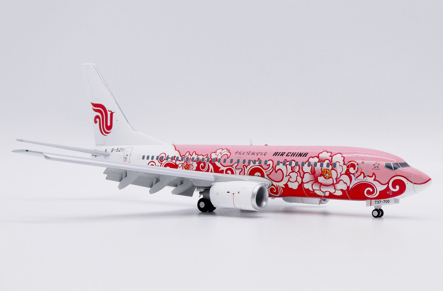 JC WINGS B737-700 AIR CHINA "RED PEONY" (FLAPS DOWN) REG: B-5211