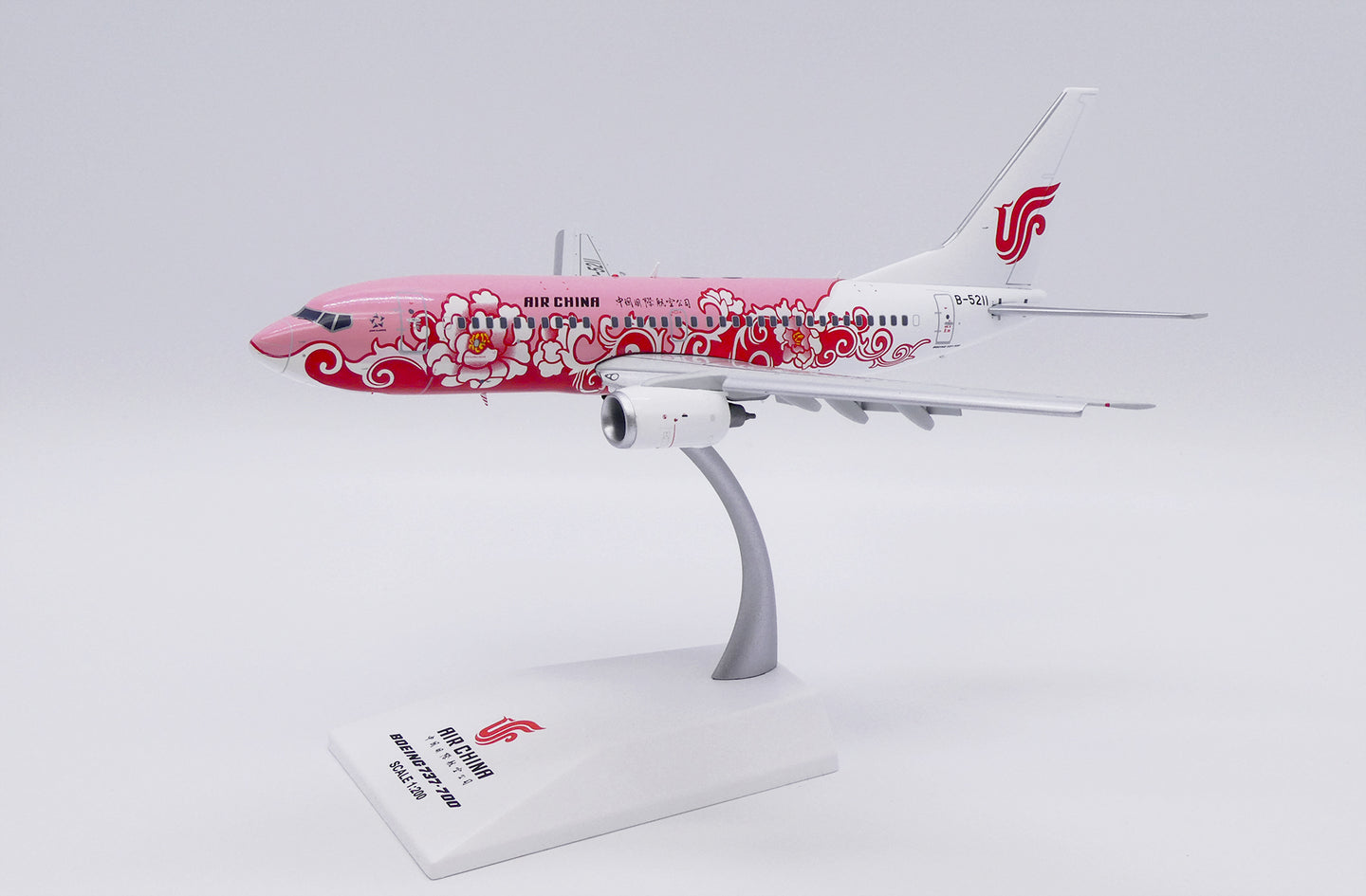 JC WINGS B737-700 AIR CHINA "RED PEONY" (FLAPS DOWN) REG: B-5211