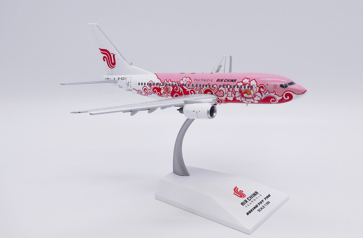 JC WINGS B737-700 AIR CHINA "RED PEONY" (FLAPS DOWN) REG: B-5211