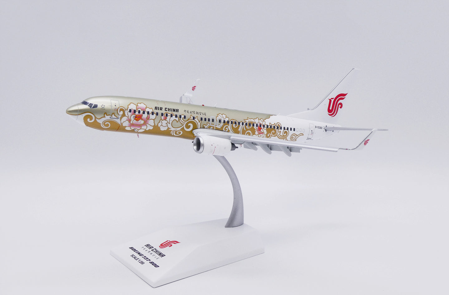 JC WINGS B737-800 AIR CHINA "GOLD PEONY" (FLAPS DOWN) REG: B-5390