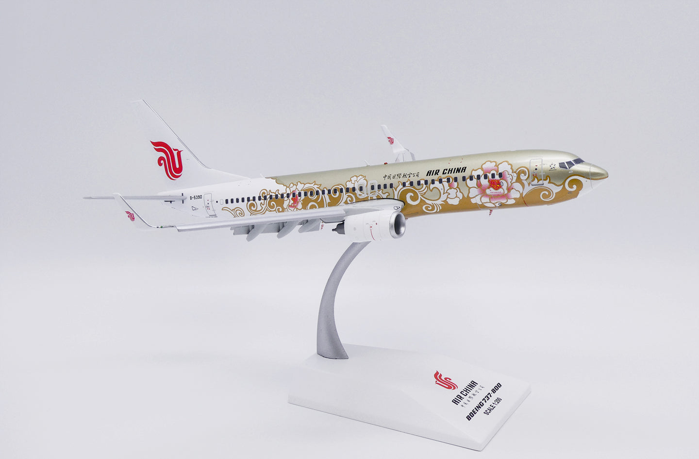 JC WINGS B737-800 AIR CHINA "GOLD PEONY" (FLAPS DOWN) REG: B-5390