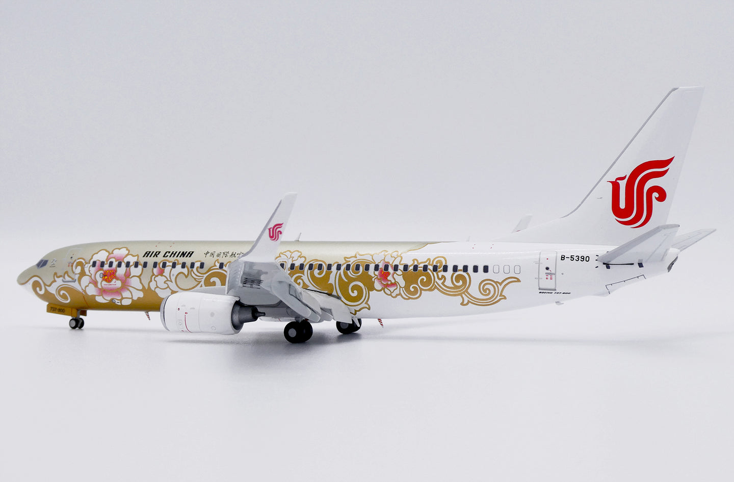 JC WINGS B737-800 AIR CHINA "GOLD PEONY" (FLAPS DOWN) REG: B-5390