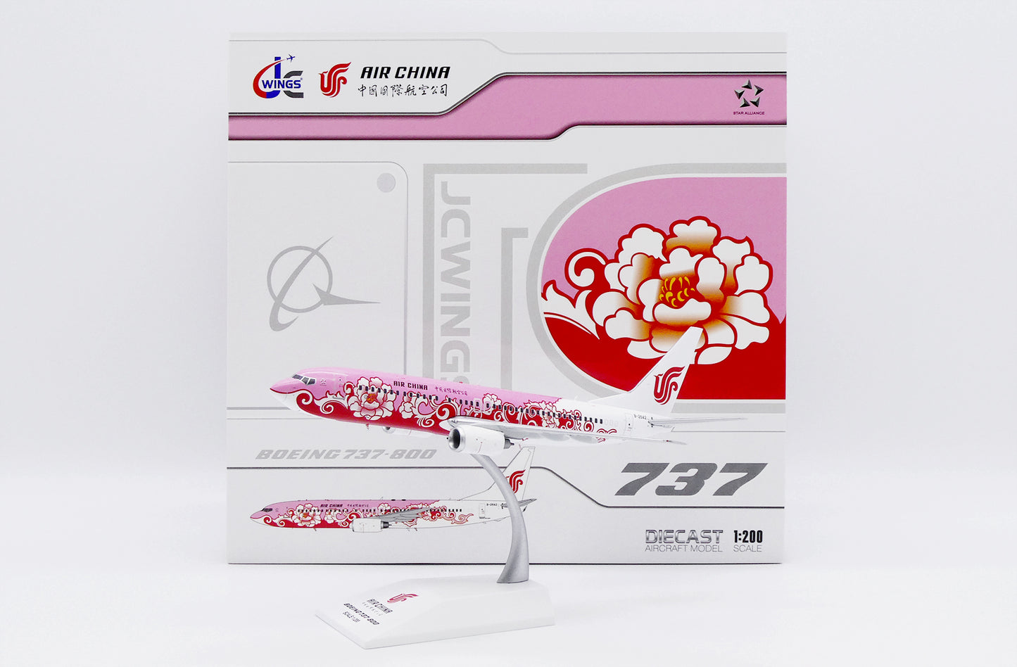 JC WINGS B737-800 AIR CHINA "RED PEONY" REG: B-2642