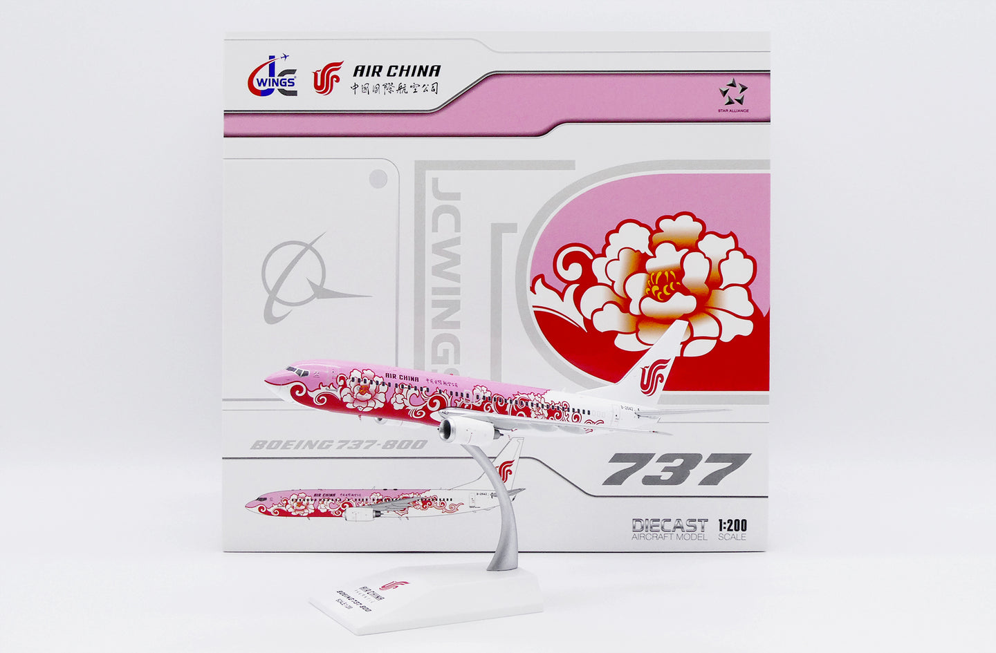 JC WINGS B737-800 AIR CHINA "RED PEONY" REG: B-2642