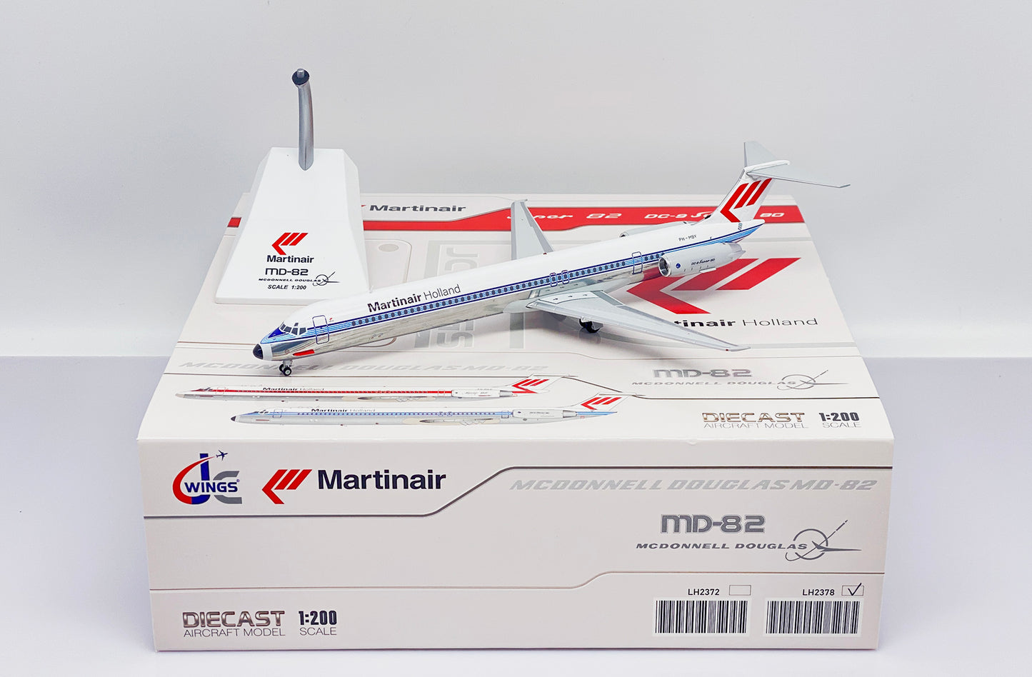 JC WINGS MD-82 MARTINAIR HOLLAND ADRIA AIRWAYS "HYBRID LIVERY" (POLISHED) REG: PH-MBY