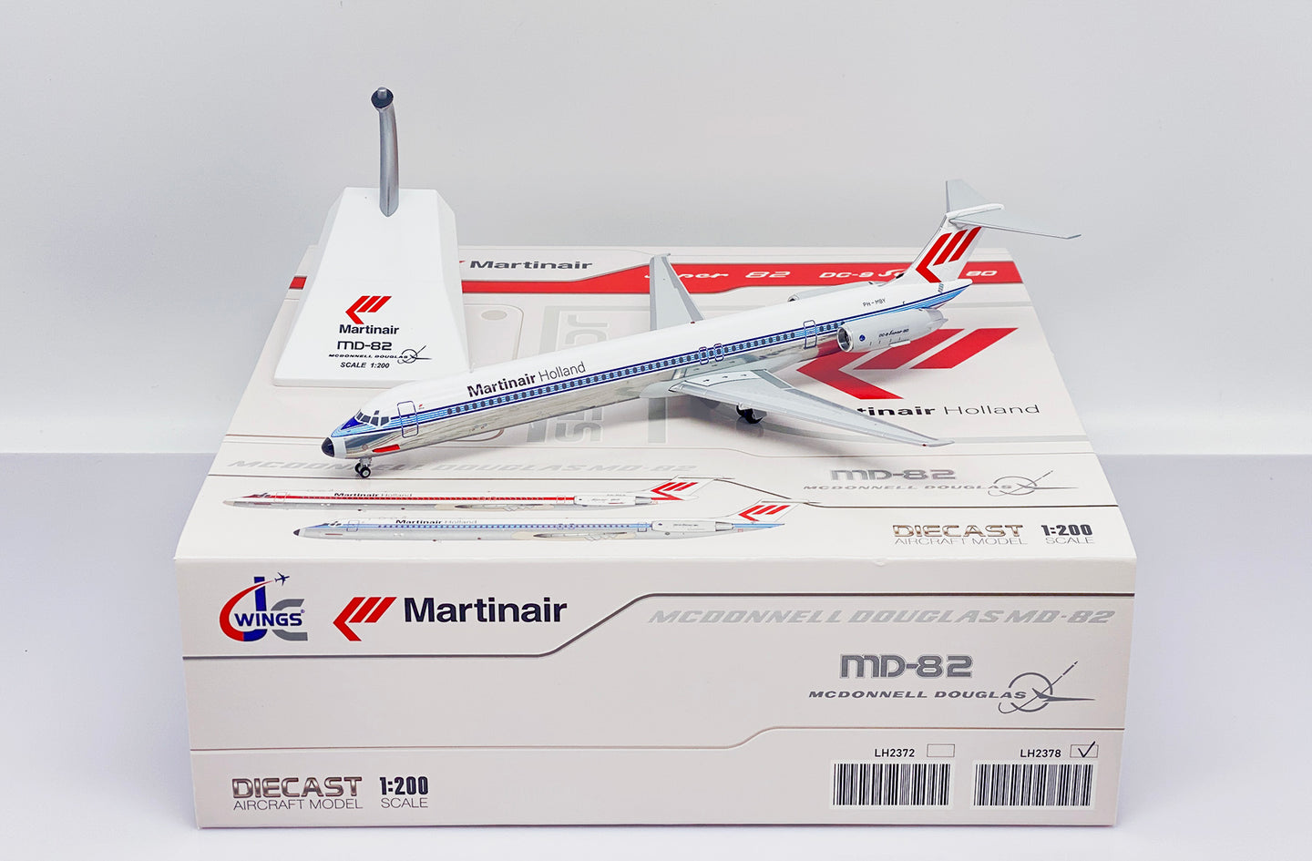 JC WINGS MD-82 MARTINAIR HOLLAND ADRIA AIRWAYS "HYBRID LIVERY" (POLISHED) REG: PH-MBY