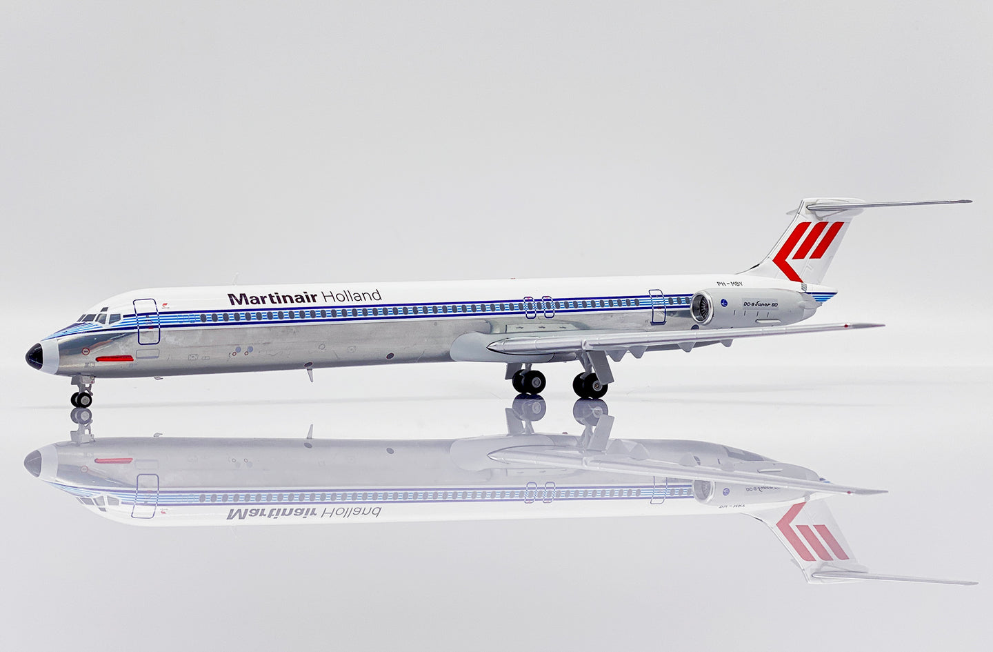 JC WINGS MD-82 MARTINAIR HOLLAND ADRIA AIRWAYS "HYBRID LIVERY" (POLISHED) REG: PH-MBY