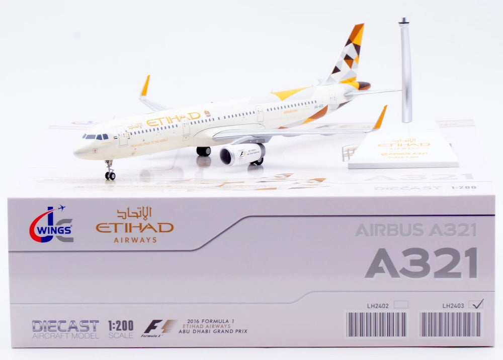JC WINGS A321 ETIHAD AIRWAYS "2016 FORMULA 1 ABU DHABI GRAND PRIX" REG: A6-AEE