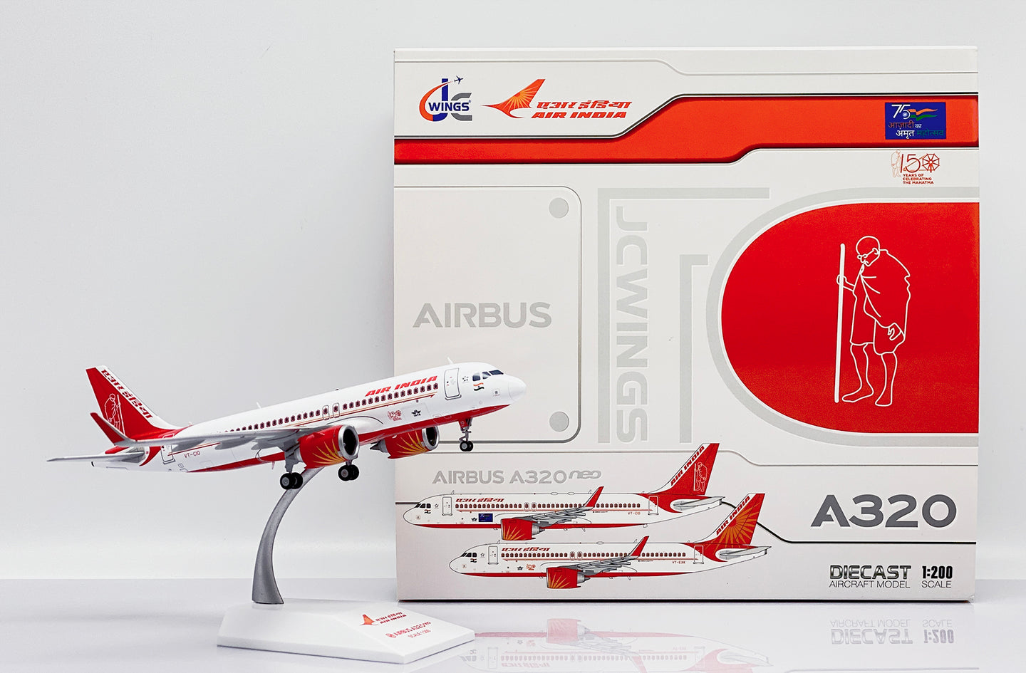 JC WINGS A320NEO AIR INDIA "MAHATMA GANDHI" REG: VT-CIO
