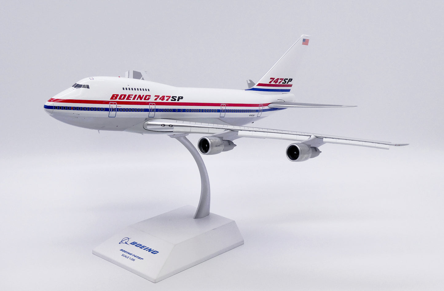 JC WINGS B747SP BOEING HOUSE COLOUR (POLISHED) (FLAPS DOWN) REG: N747SP