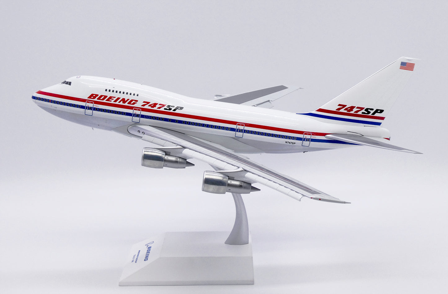 JC WINGS B747SP BOEING HOUSE COLOUR (POLISHED) (FLAPS DOWN) REG: N747SP