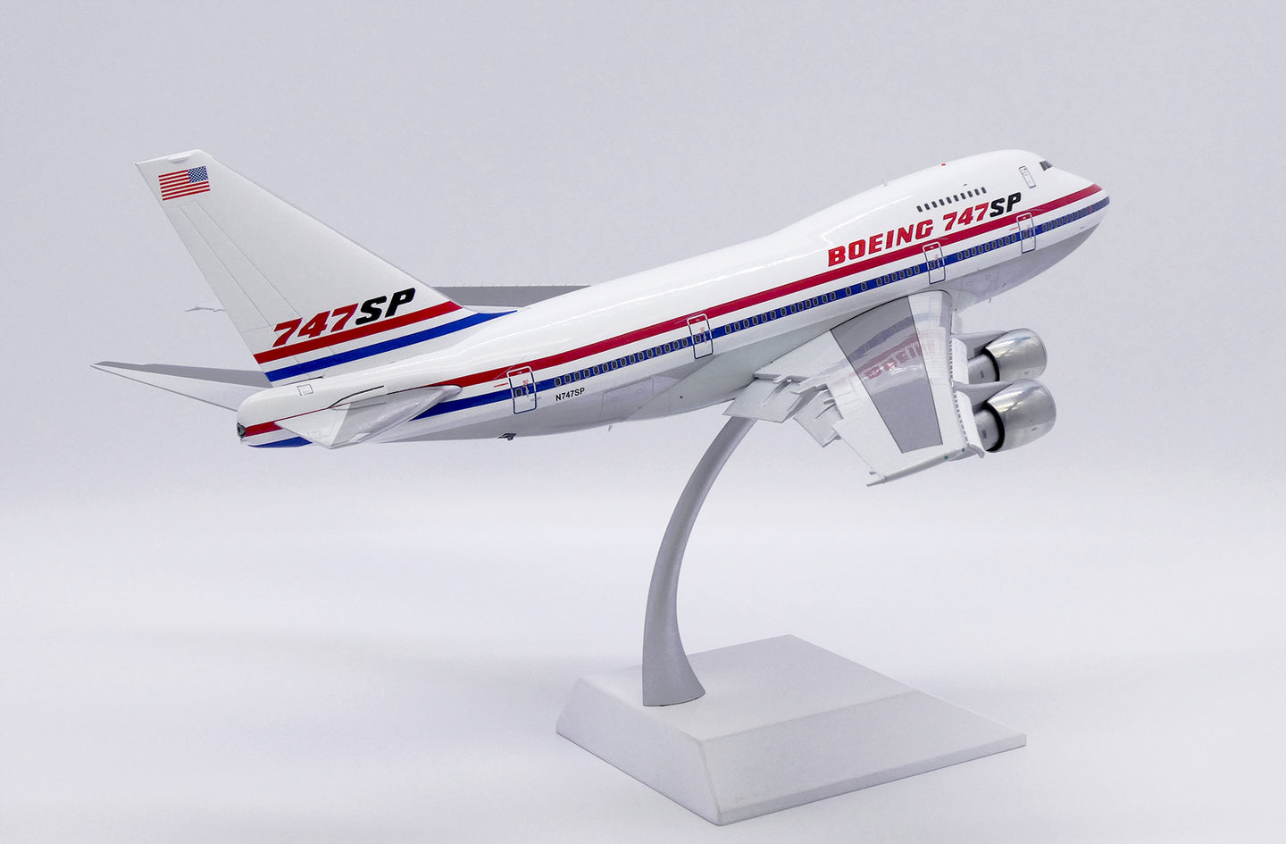 JC WINGS B747SP BOEING HOUSE COLOUR (POLISHED) (FLAPS DOWN) REG: N747SP