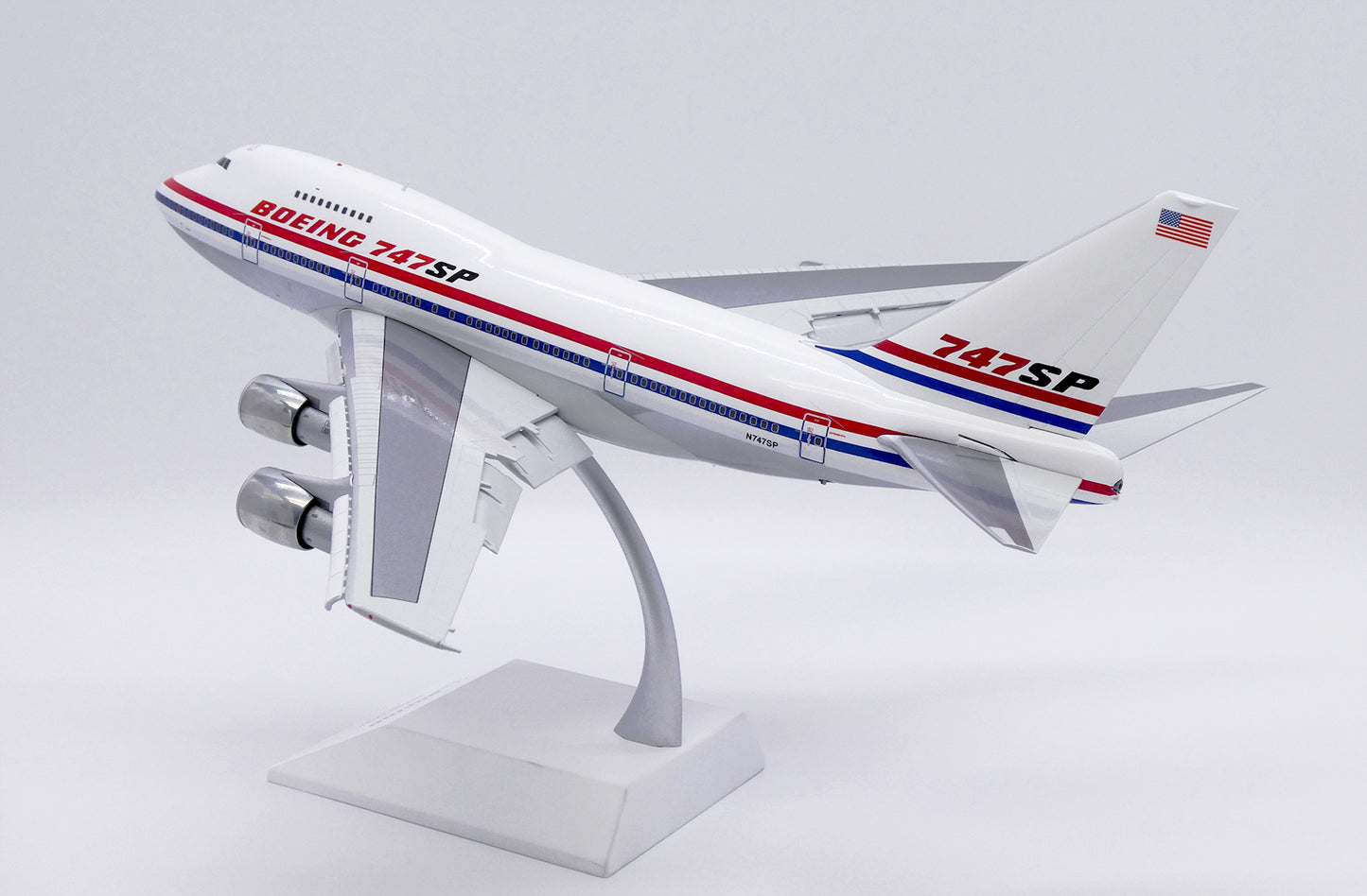 JC WINGS B747SP BOEING HOUSE COLOUR (POLISHED) (FLAPS DOWN) REG: N747SP