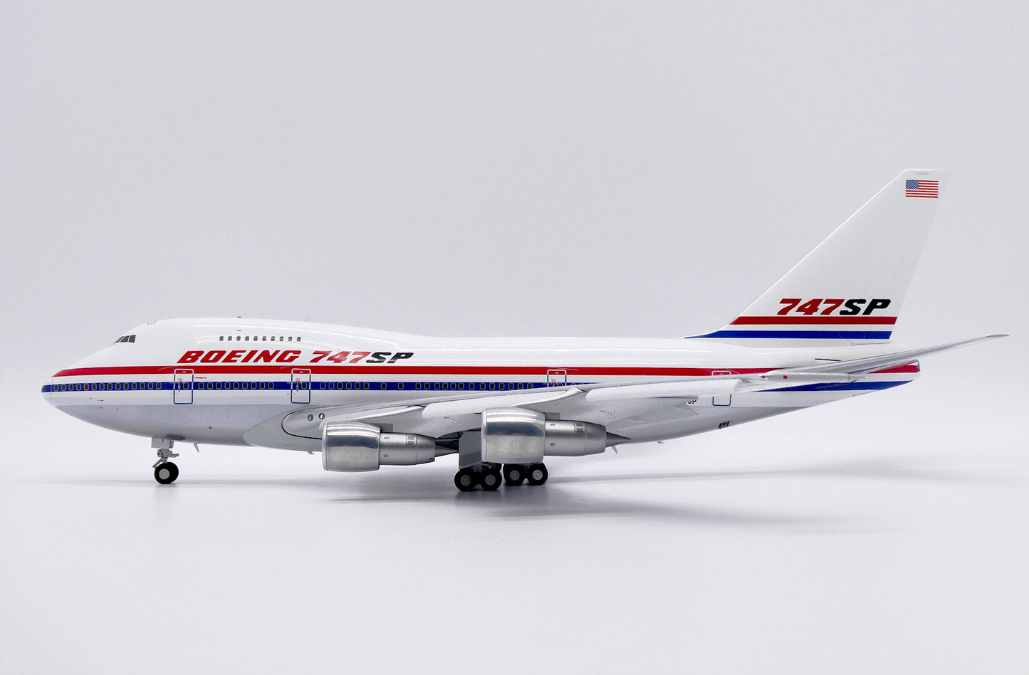 JC WINGS B747SP BOEING HOUSE COLOUR (POLISHED) (FLAPS DOWN) REG: N747SP