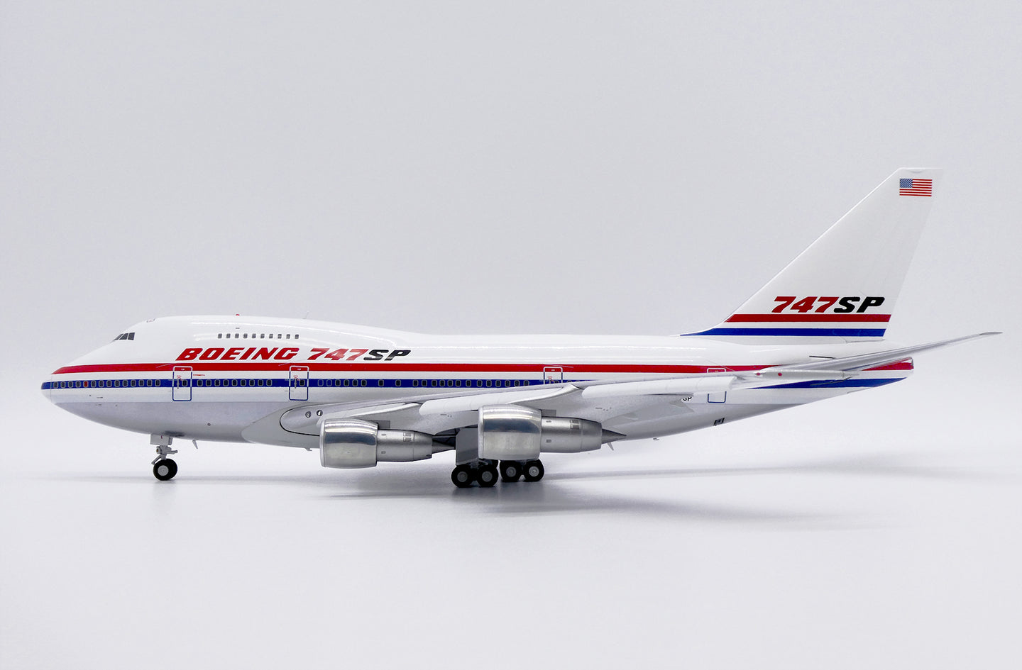 JC WINGS B747SP BOEING HOUSE COLOUR (POLISHED) (FLAPS DOWN) REG: N747SP