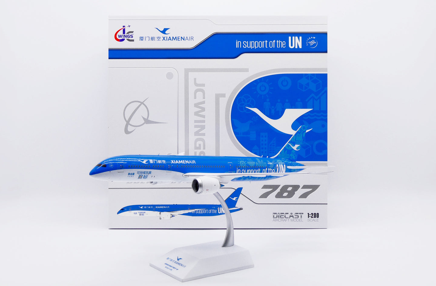 JC WINGS B787-9 DREAMLINER XIAMEN AIRLINES "IN SUPPORT OF THE UN" REG: B-1356