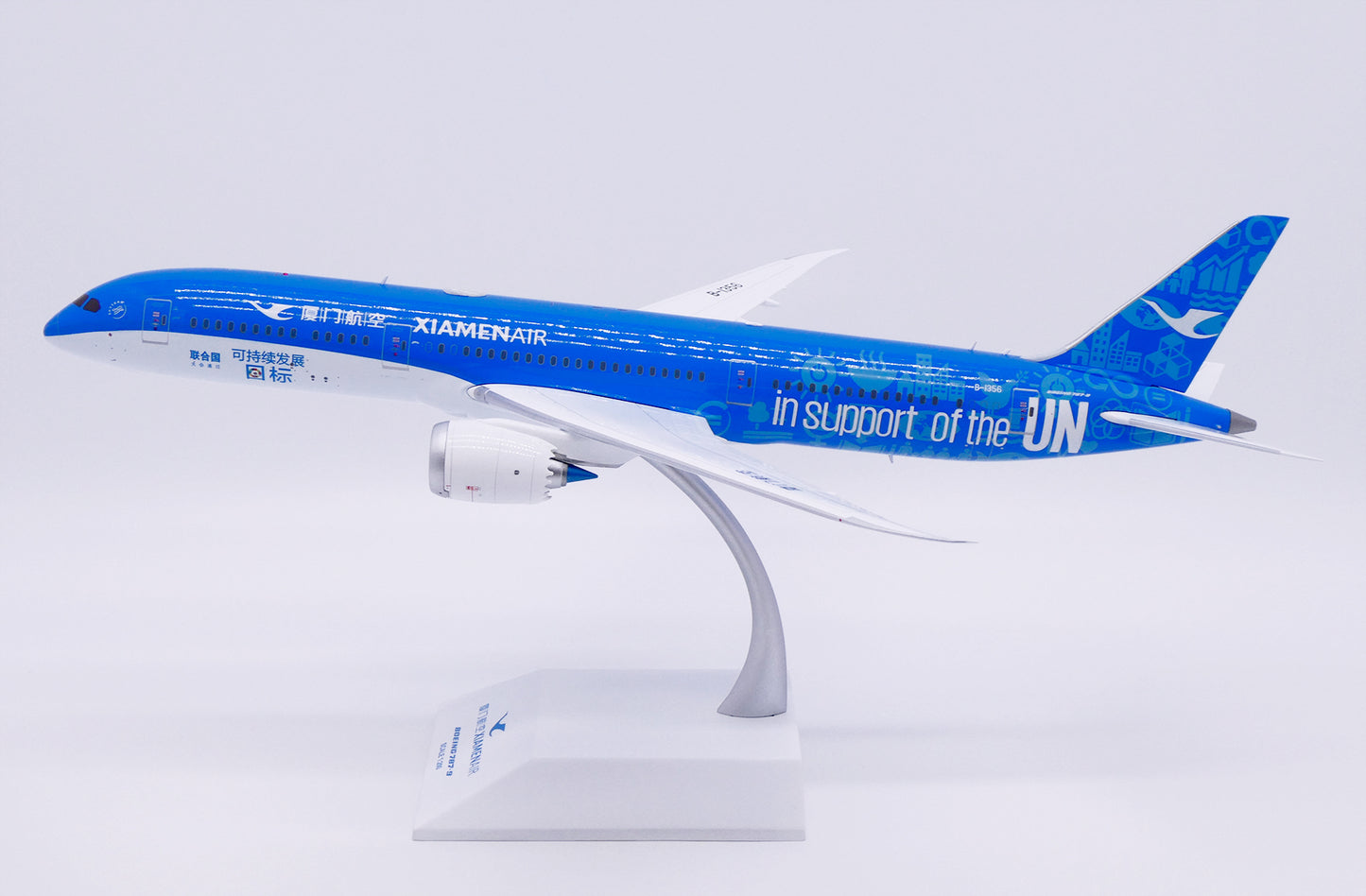 JC WINGS B787-9 DREAMLINER XIAMEN AIRLINES "IN SUPPORT OF THE UN" REG: B-1356