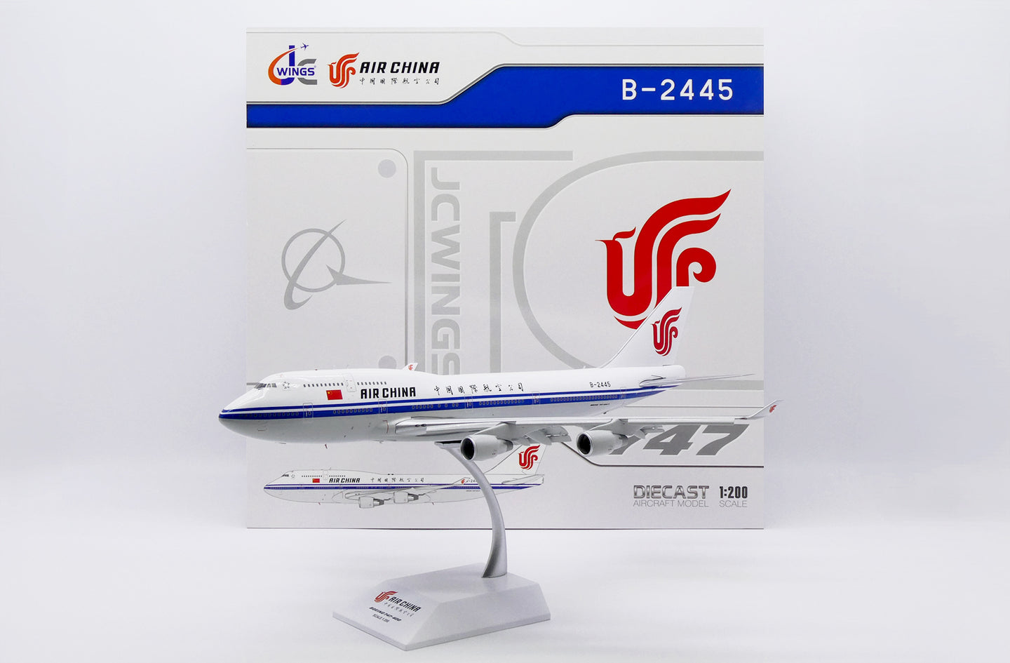 JC WINGS B747-400 AIR CHINA "LAST FLIGHT" (FLAP DOWN) REG: B-2445
