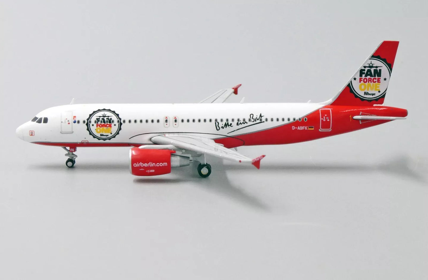 JC WINGS A320 AIR BERLIN "FAN FORCE ONE" REG: D-ABFK