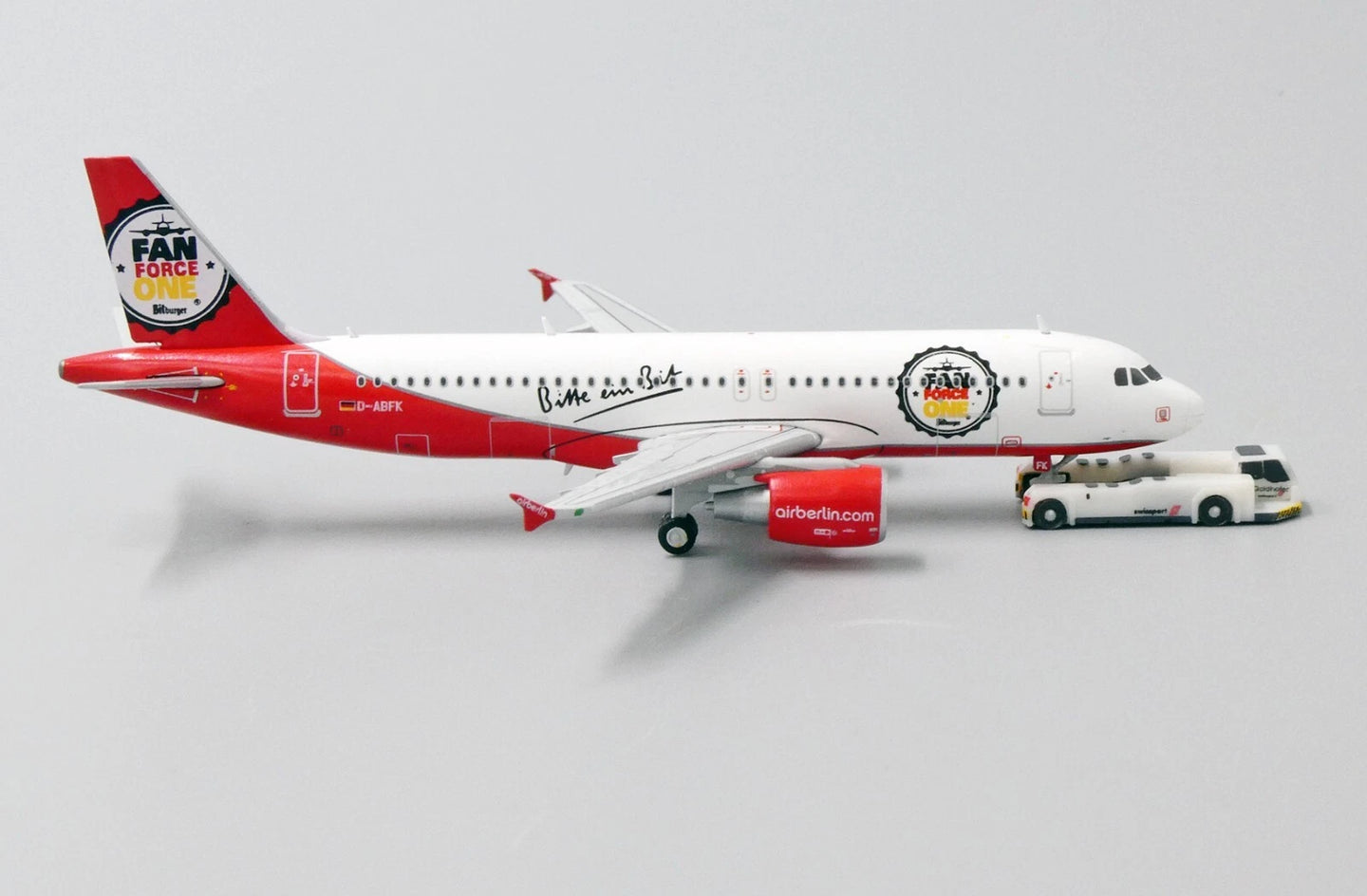 JC WINGS A320 AIR BERLIN "FAN FORCE ONE" REG: D-ABFK