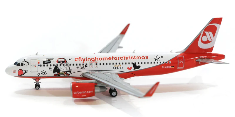 JCWINGS A320 AIR BERLIN "FLYING HOME FOR CHRISTMAS" REG: D-ABNM