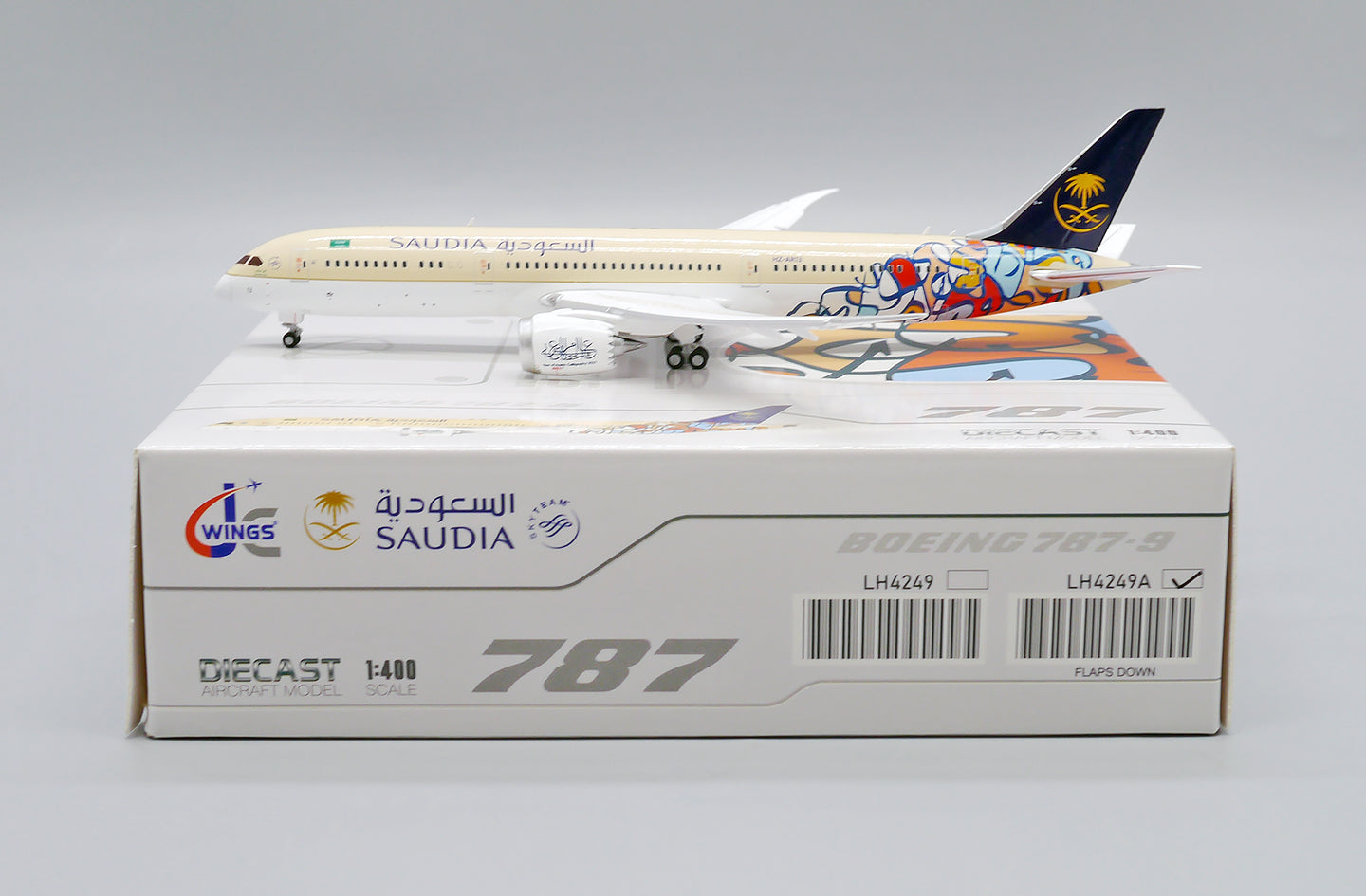 JC WINGS B787 SAUDI ARABIAN AIRLINES (FLAPS DOWN) REG: HZ-AR13