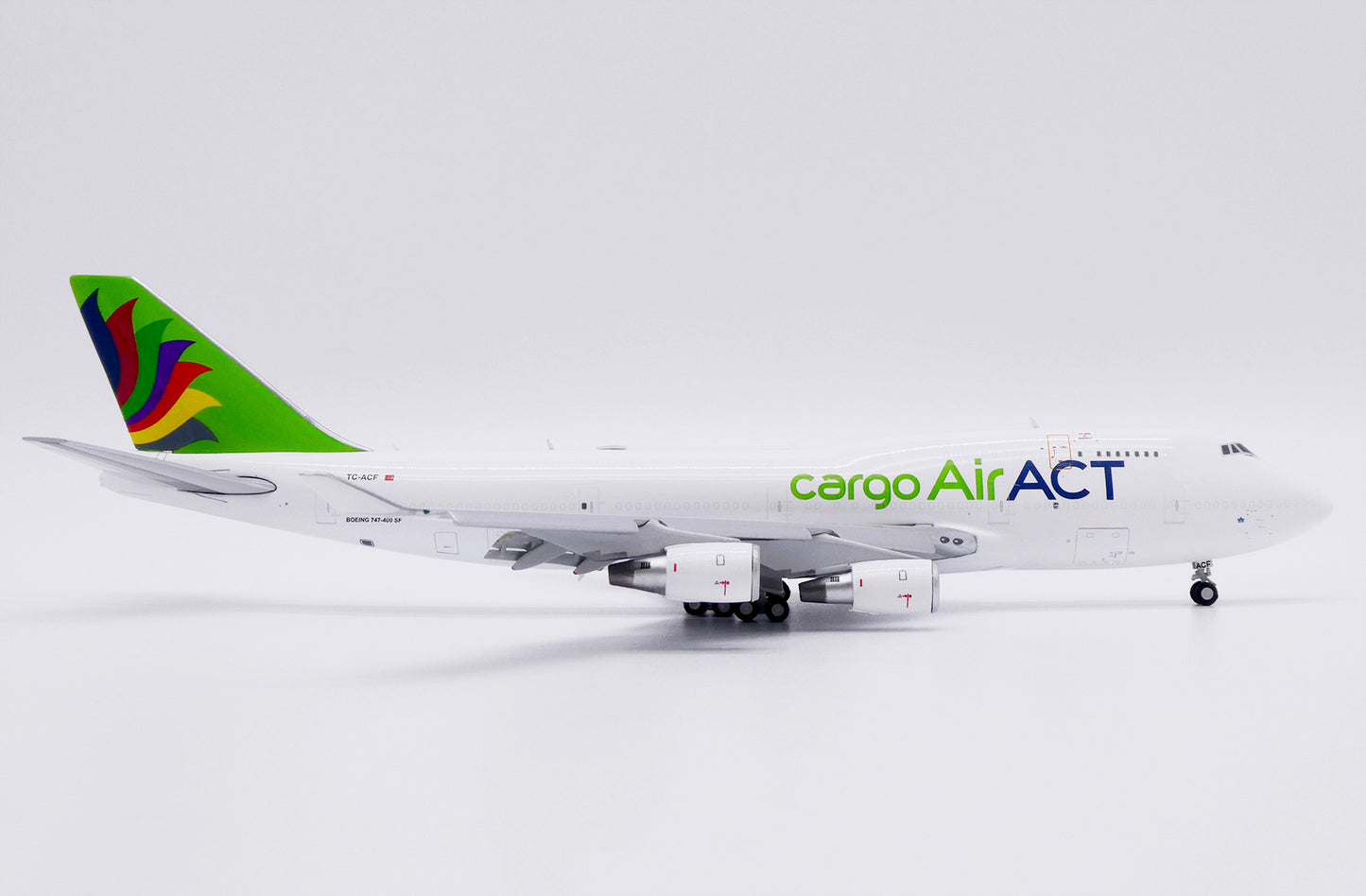 JC WINGS B747-400(BDSF) ACT AIRLINES (FLAPS DOWN) REG: TC-ACF