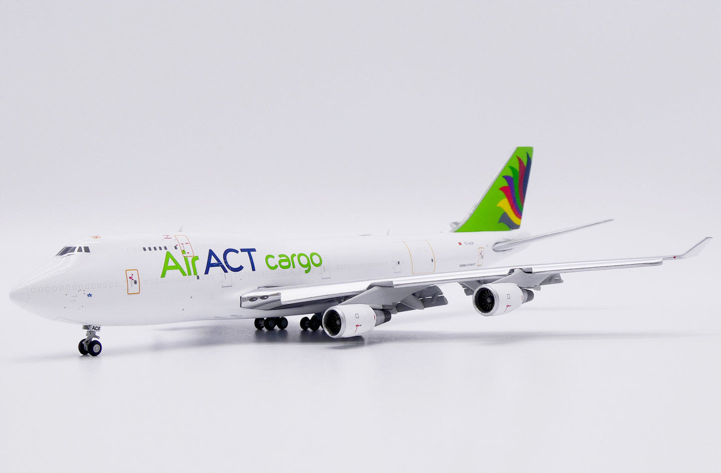 JC WINGS B747-400(BDSF) ACT AIRLINES (FLAPS DOWN) REG: TC-ACF