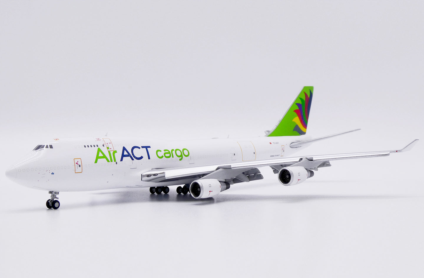 JC WINGS B747-400(BDSF) ACT AIRLINES (FLAPS DOWN) REG: TC-ACF