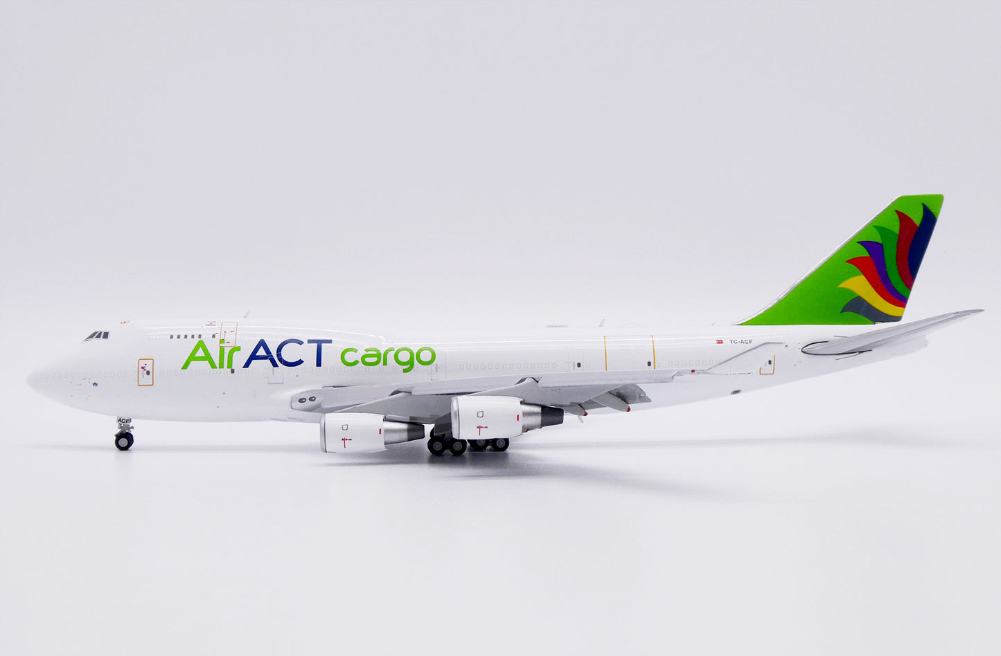 JC WINGS B747-400(BDSF) ACT AIRLINES (FLAPS DOWN) REG: TC-ACF