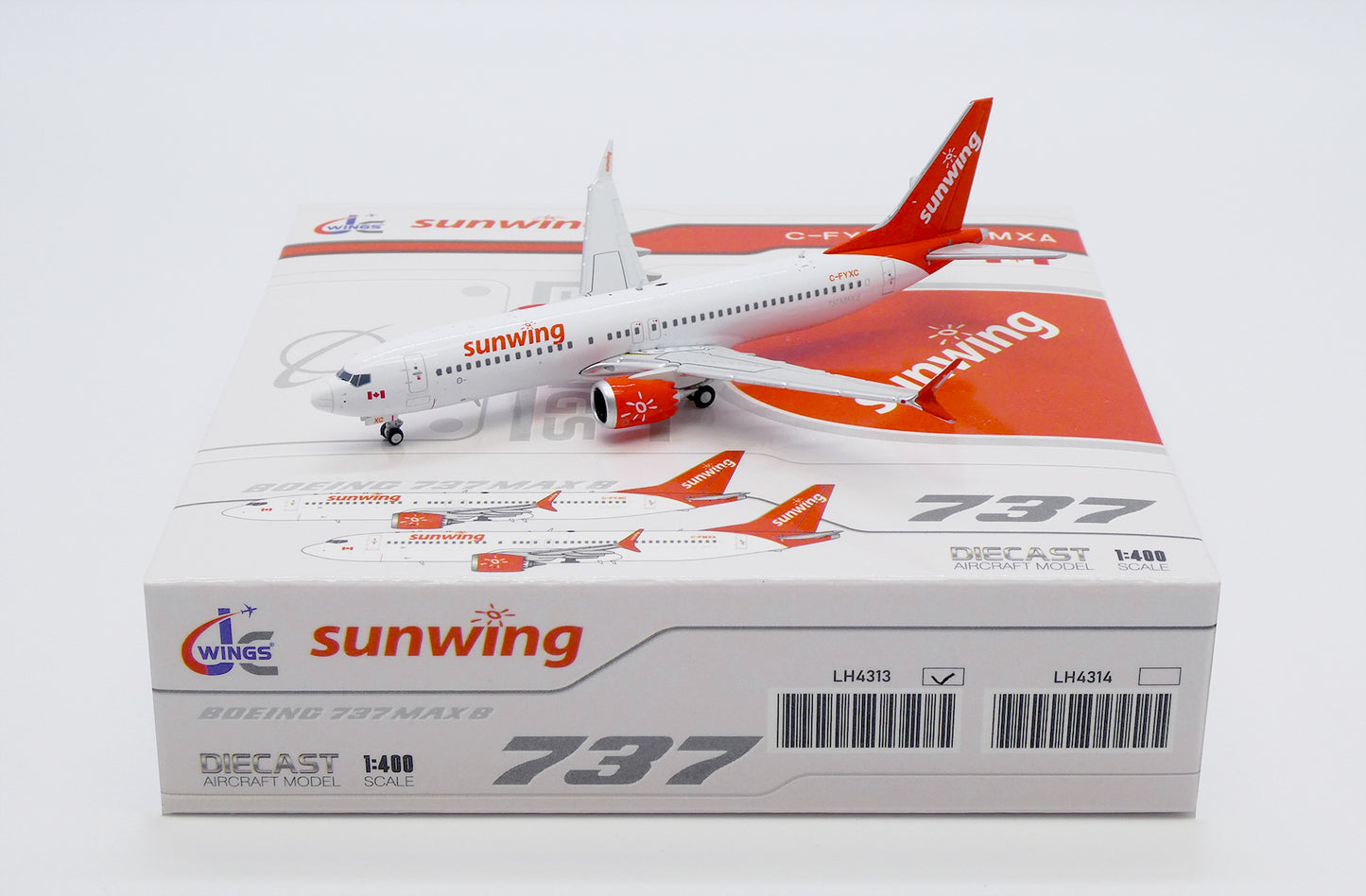 JC WINGS B737 MAX 8 SUNWING AIRLINES REG: C-FYXC