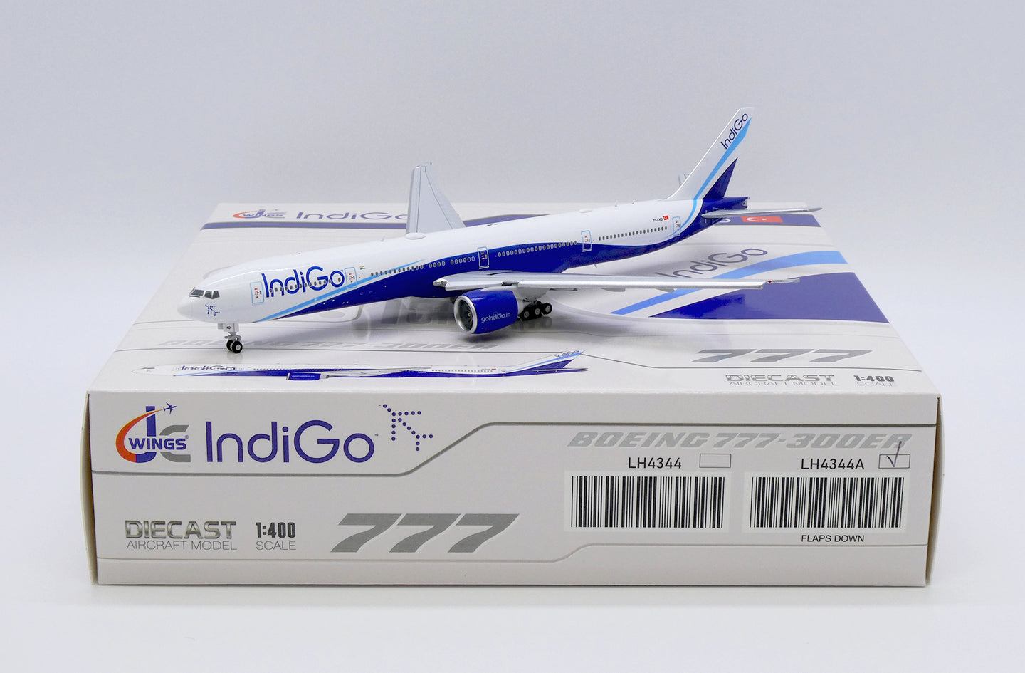 JCWINGS B777-300(ER) INDIGO FLAP DOWN REG: TC-LKD