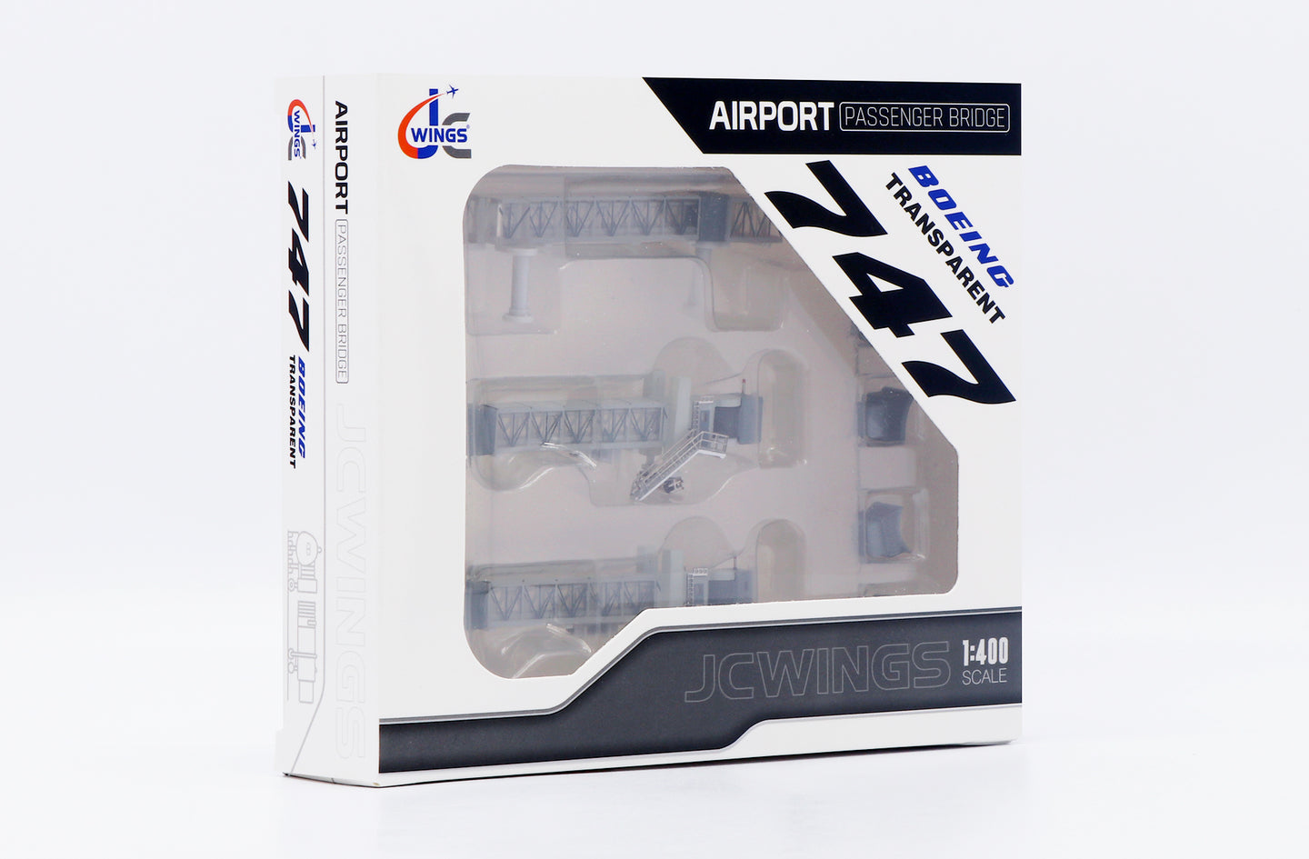 JC WINGS AIR PASSENGER BRIDGE FOR B747 (TRANSPARENT)