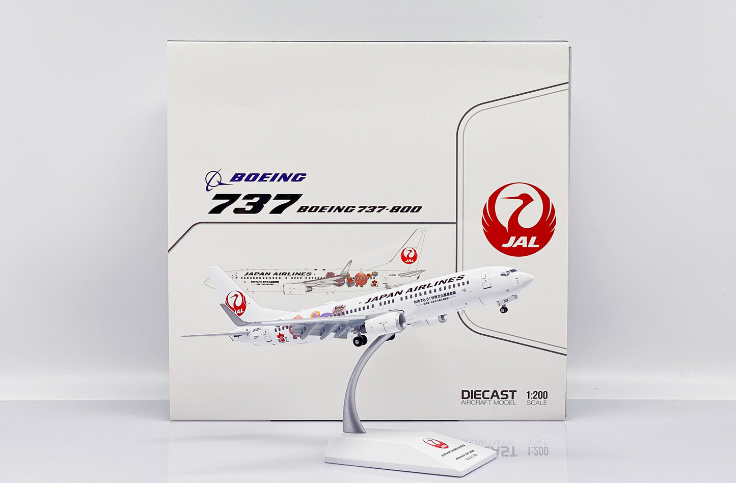 JC WINGS B737-800 JAPAN AIRLINES "JOMON LIVERY" (FLAPS DOWN) REG: JA329J