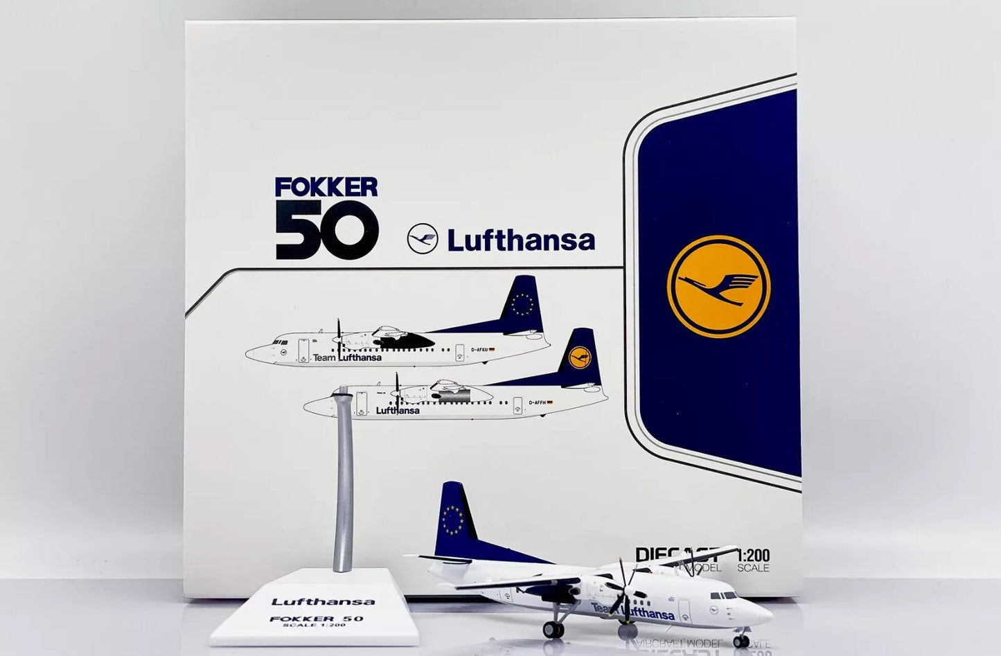 JCWINGS FOKKER 50 TEAM LUFTHANSA REG: D-AFKU