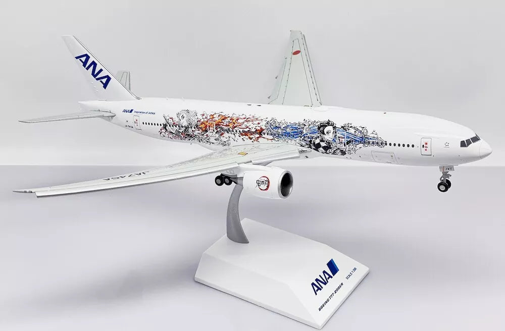 JC WINGS B777-200 ER ALL NIPPON AIRWAYS ((ANA) "DEMON SLAYER:KIMETSU NO YAIBA LIVERY" (FLAPS DOWN) REG: JA745A