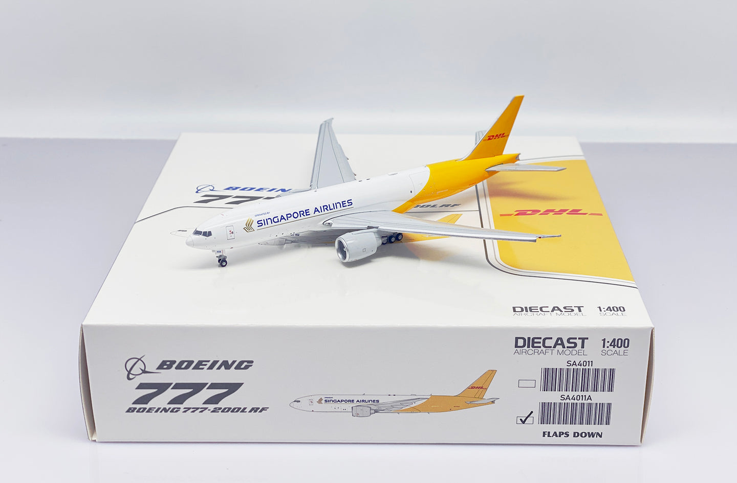 JCWINGS B777-200LRF SINGAPORE AIRLINES FLAP DOWN REG: 9V-DHA